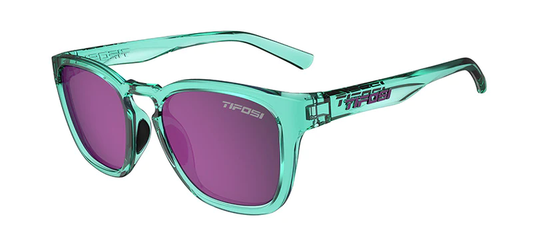 Tifosi Smirk, Aqua Shimmer Single Lens Sunglasses - Rose Mirror