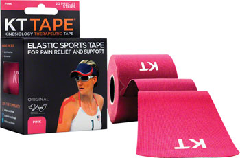 KT Tape Kinesiology Therapeutic Body Tape, Roll of 20 Strips, Pink - The Tri Source