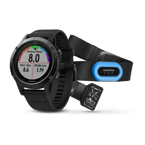 Garmin Fenix 5 GPS Smart Watch, Sapphire Performance Bundle, Black - The Tri Source